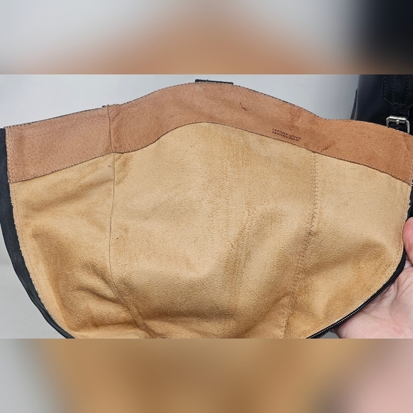 Corso Como Classic Black Leather Knee High Buckled Riding Boots Size 7.5M - Picture 14 of 16